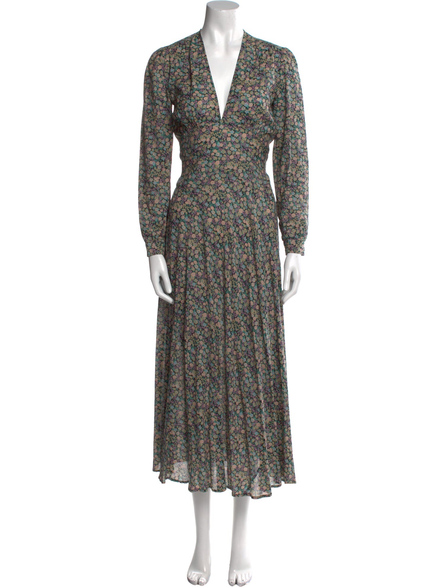 DÔEN Floral Print Long Dress w/ Tags