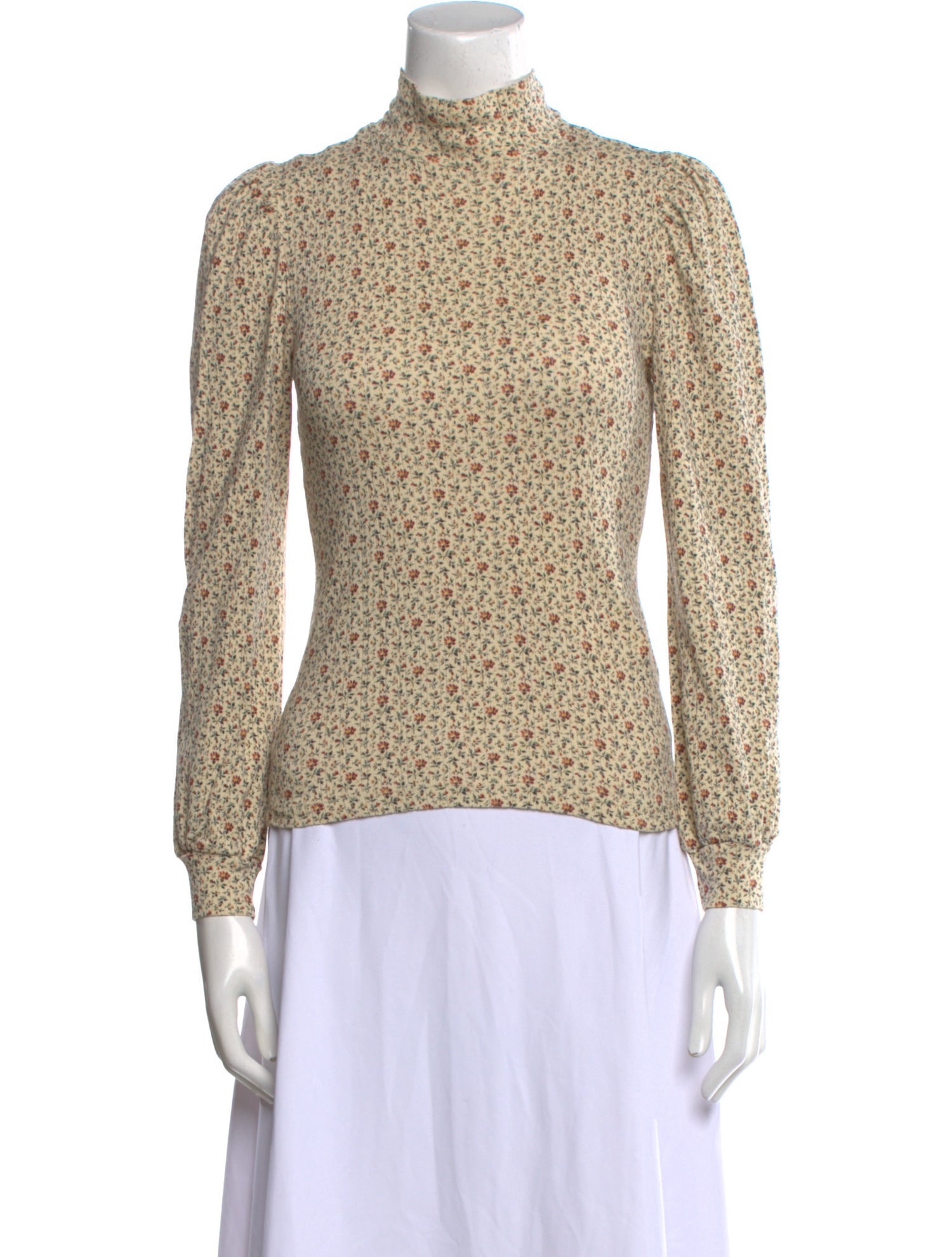 DÔEN Printed Mock Neck Top