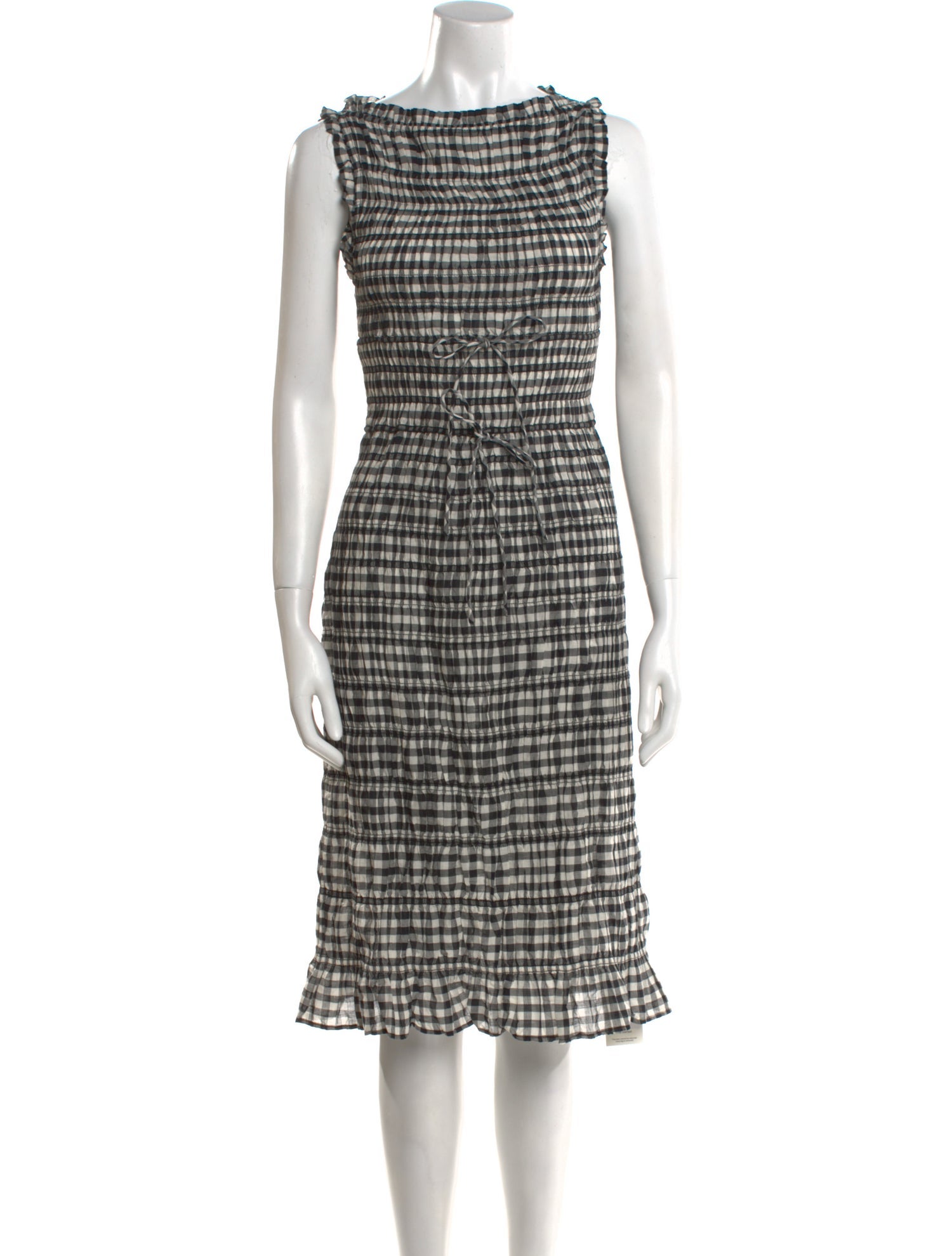 DÔEN Plaid Print Midi Length Dress w/ Tags