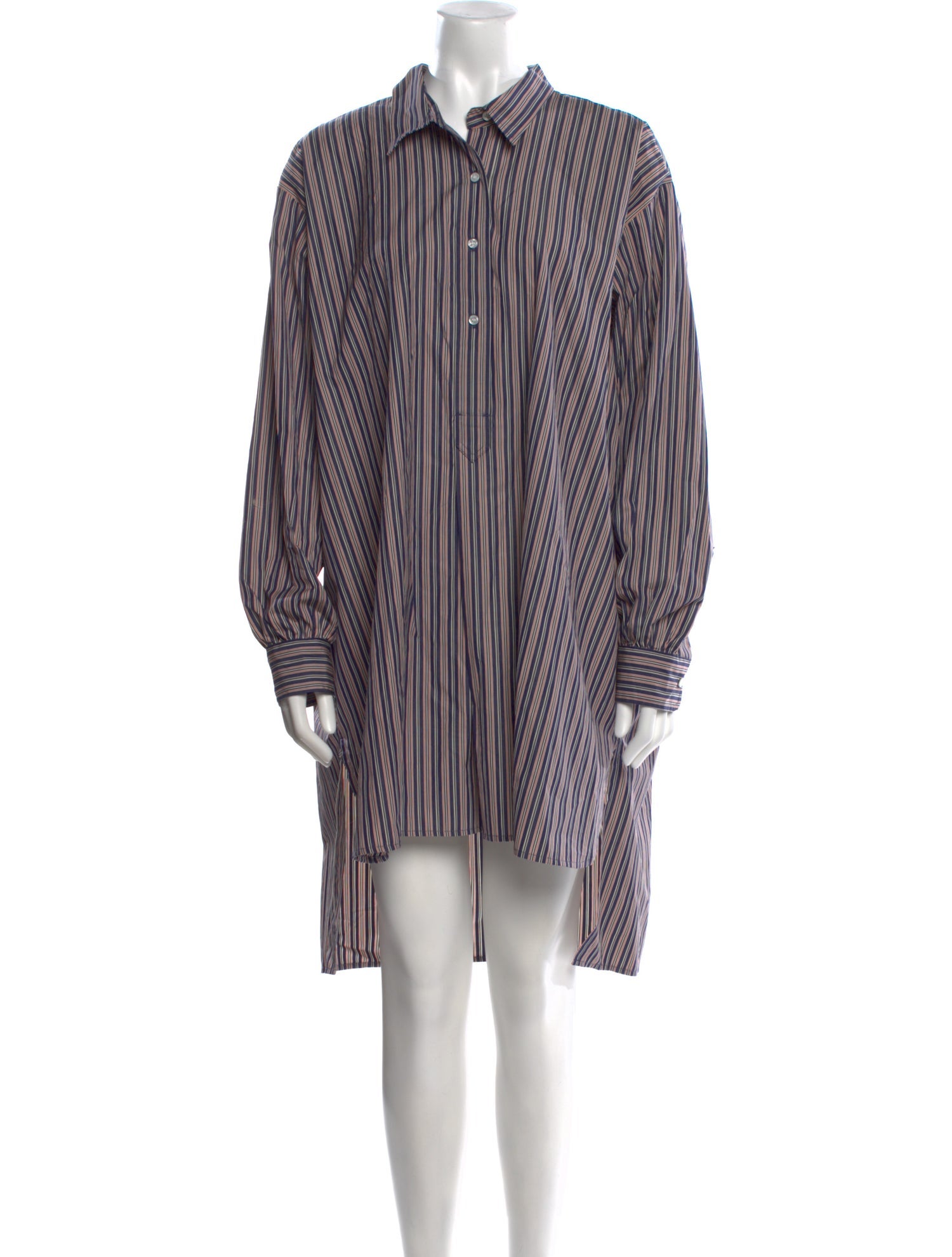 DÔEN Striped Knee-Length Dress