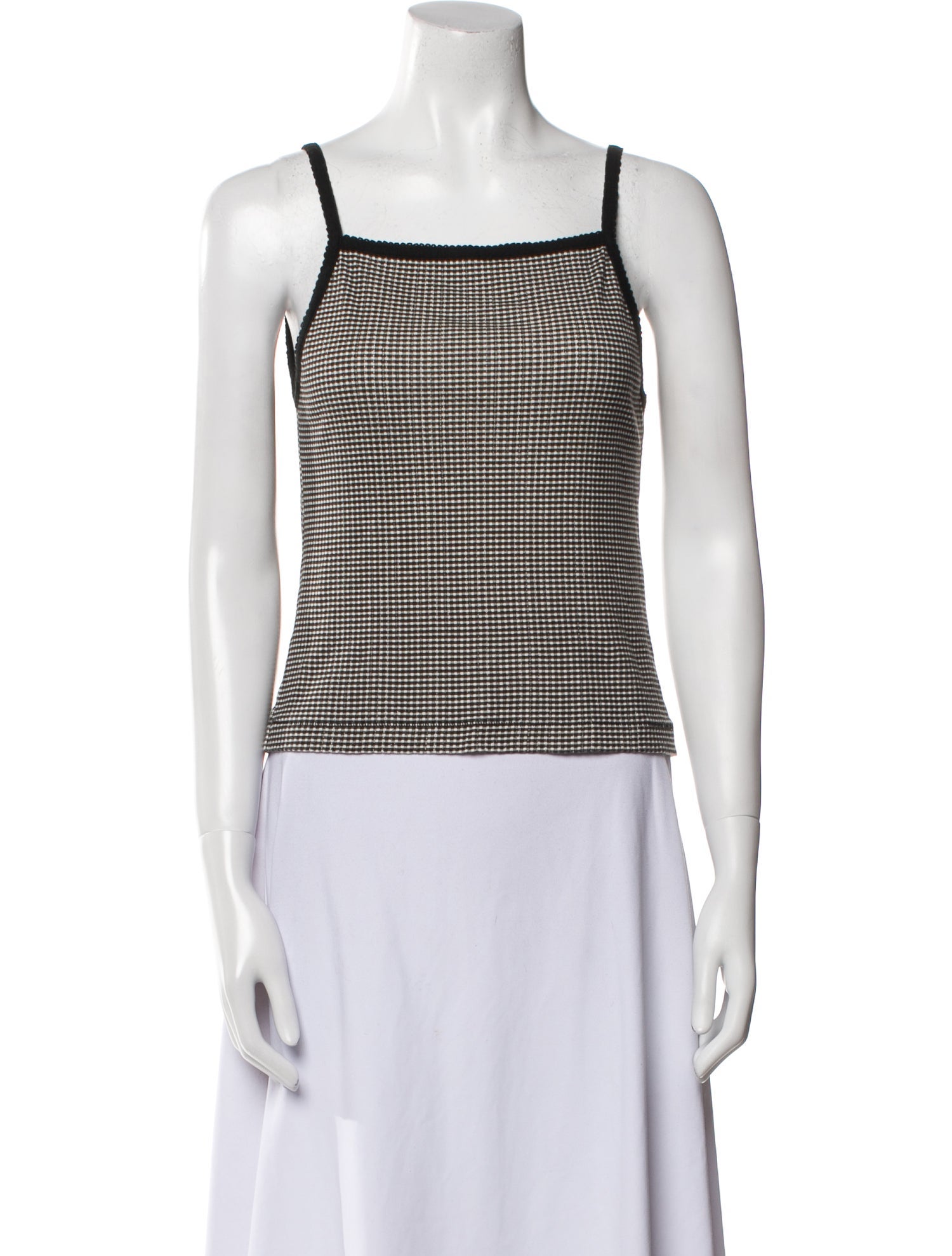 DÔEN Striped Square Neckline Crop Top