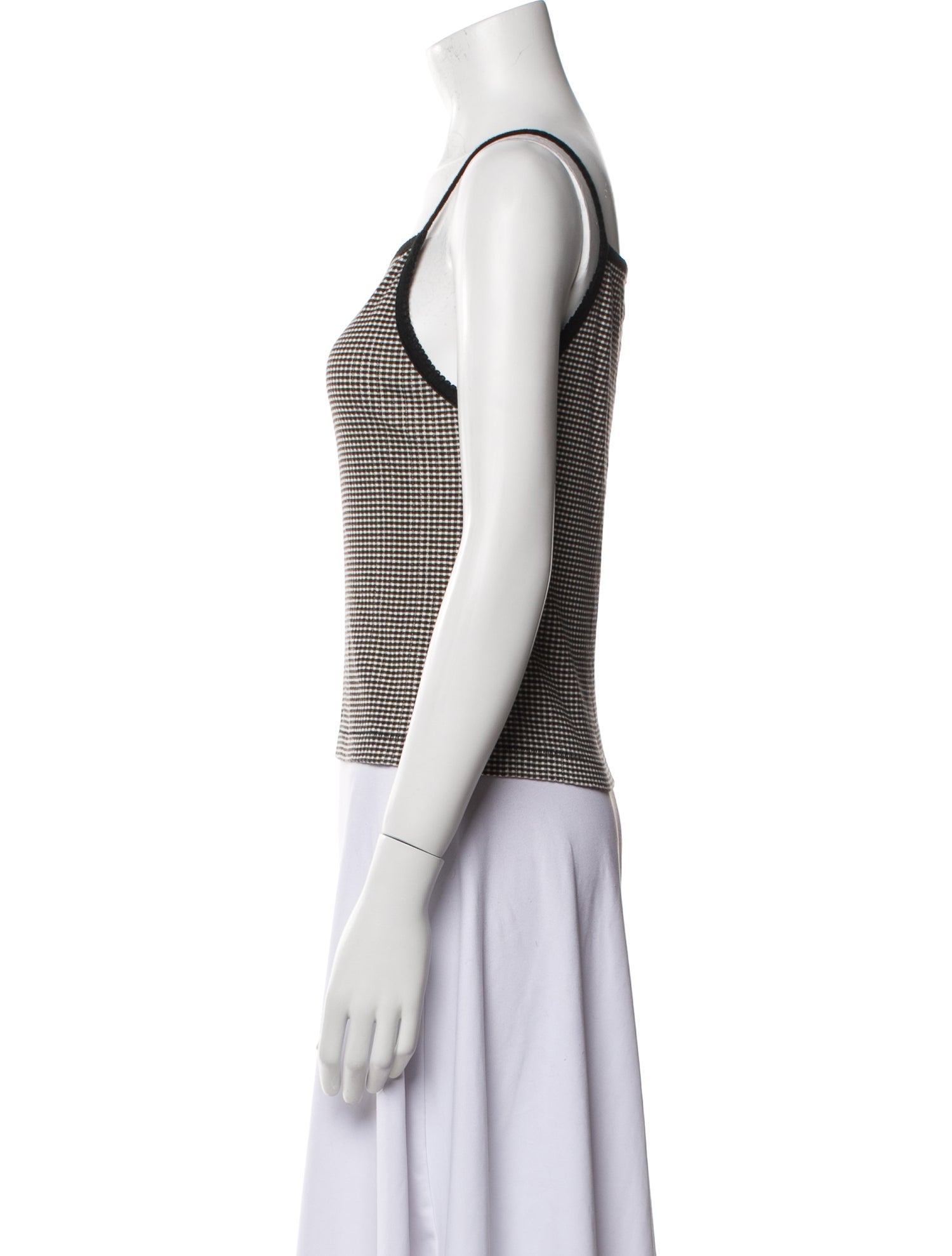 DÔEN Striped Square Neckline Crop Top