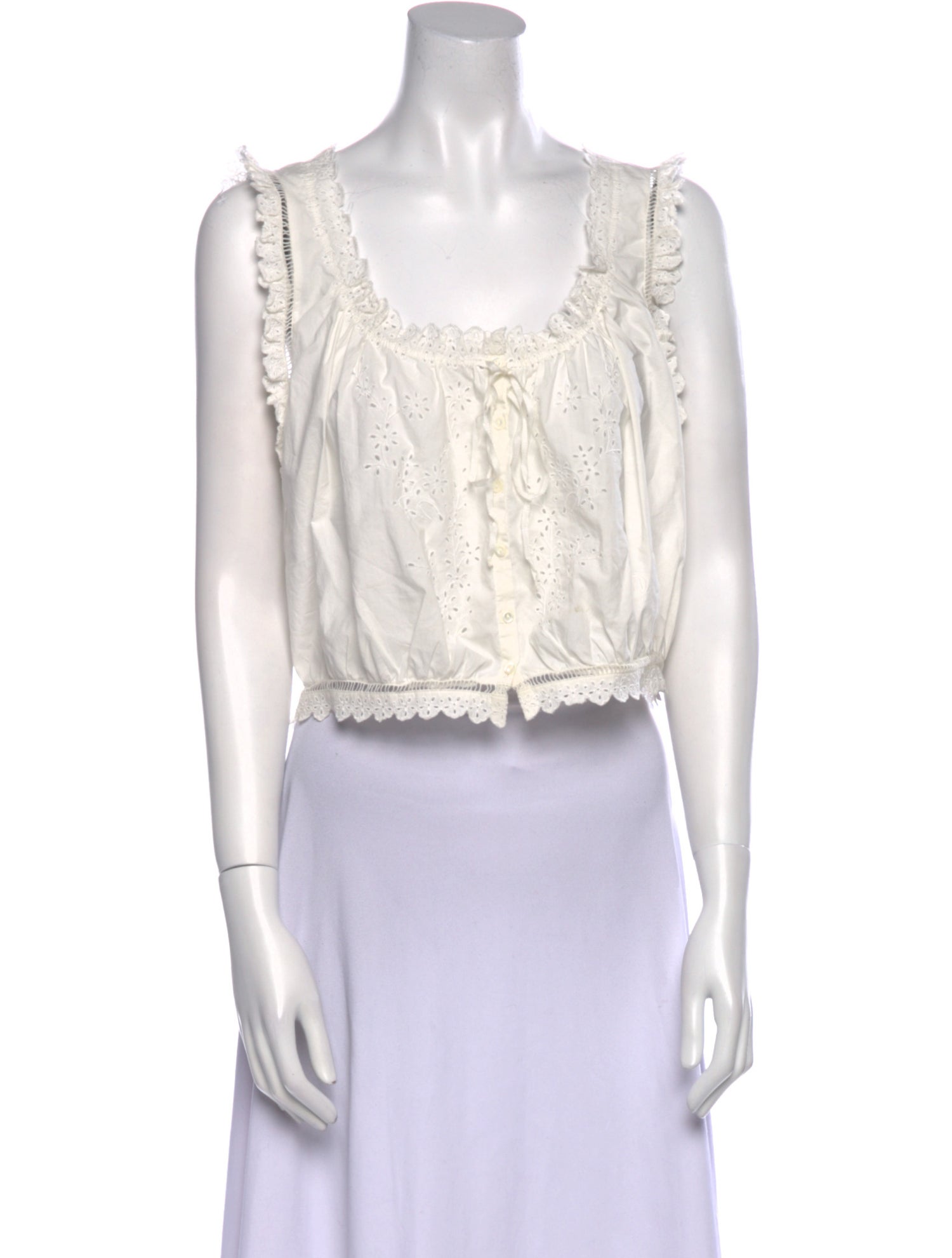 DÔEN Square Neckline Sleeveless Crop Top