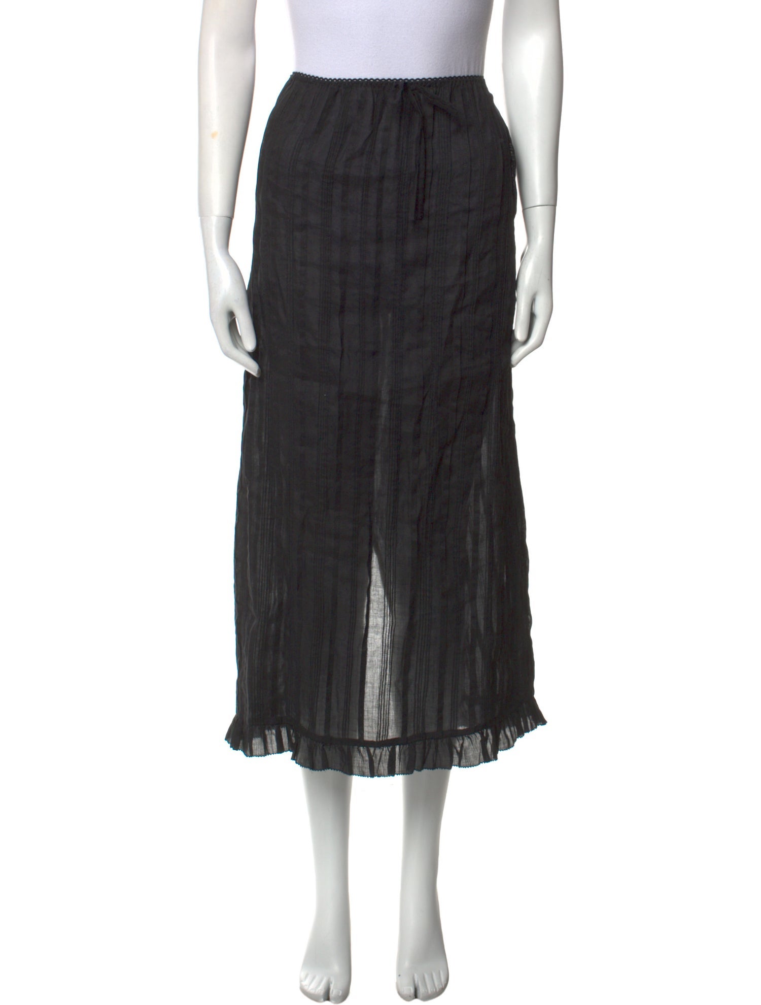 DÔEN Bow Accents Midi Length Skirt