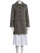 DÔEN Wool Tweed Pattern Faux Fur Coat