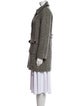 DÔEN Wool Tweed Pattern Faux Fur Coat