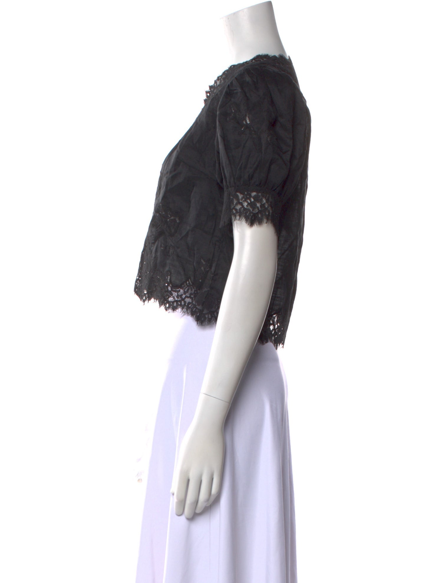 DÔEN V-Neck Short Sleeve Crop Top w/ Tags