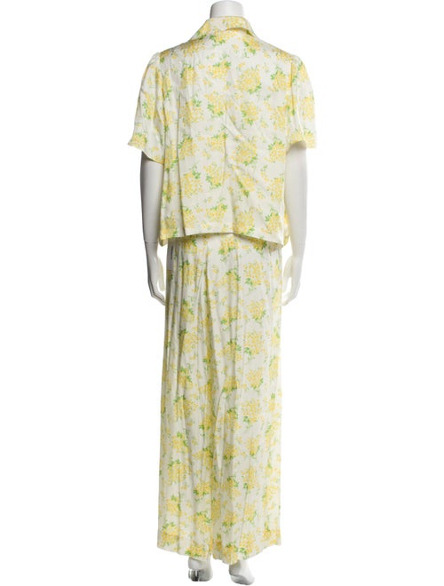 DÔEN Silk Floral Print Pant Set