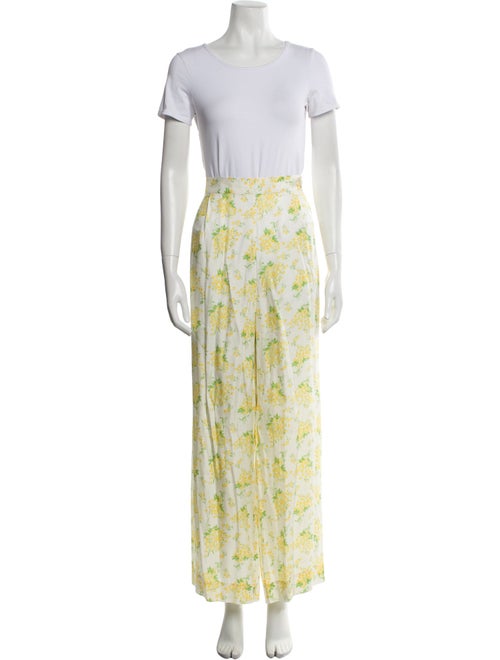 DÔEN Silk Floral Print Pant Set