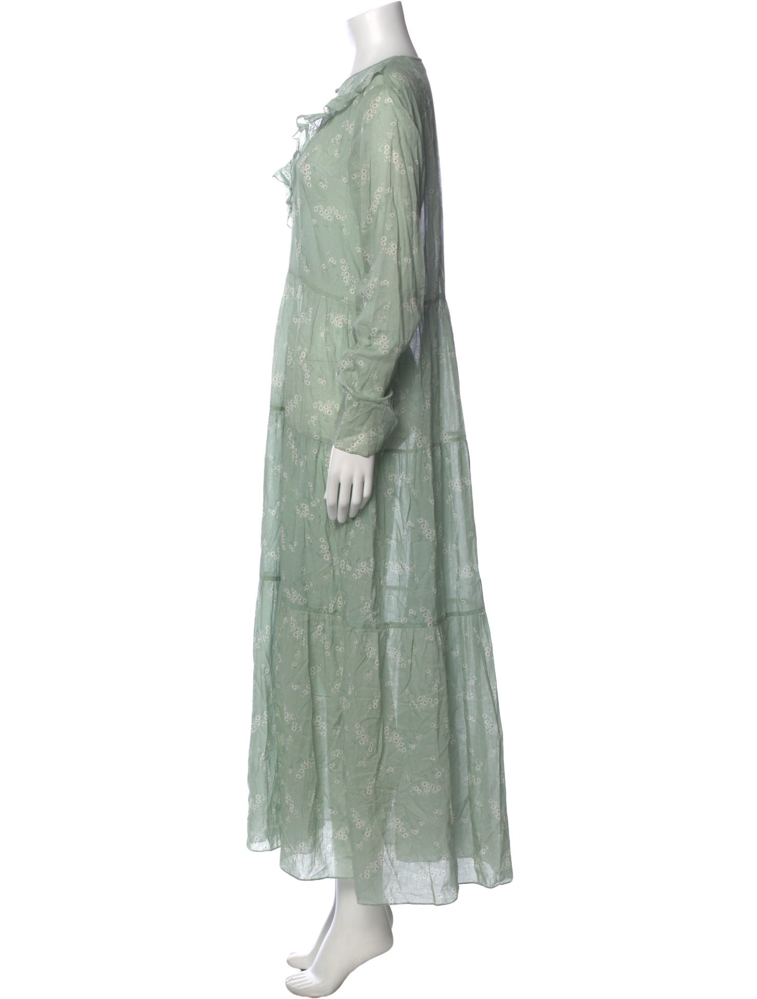 DÔEN Floral Print Midi Length Dress