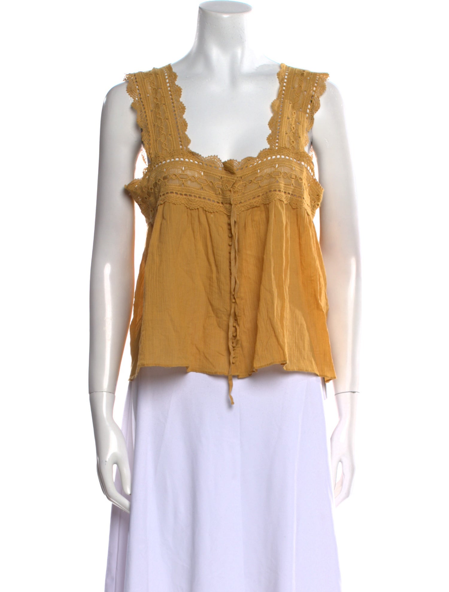 DÔEN Square Neckline Sleeveless Crop Top