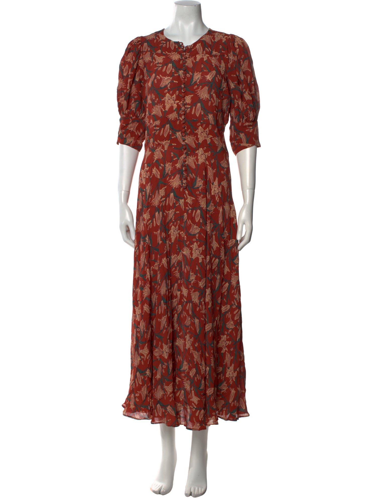 DÔEN Floral Print Long Dress