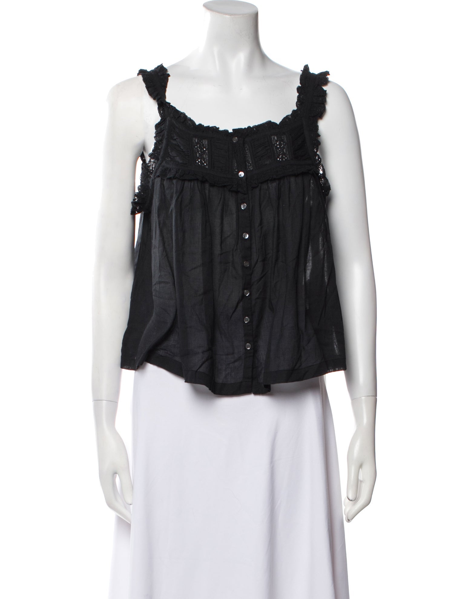 DÔEN Square Neckline Sleeveless Crop Top