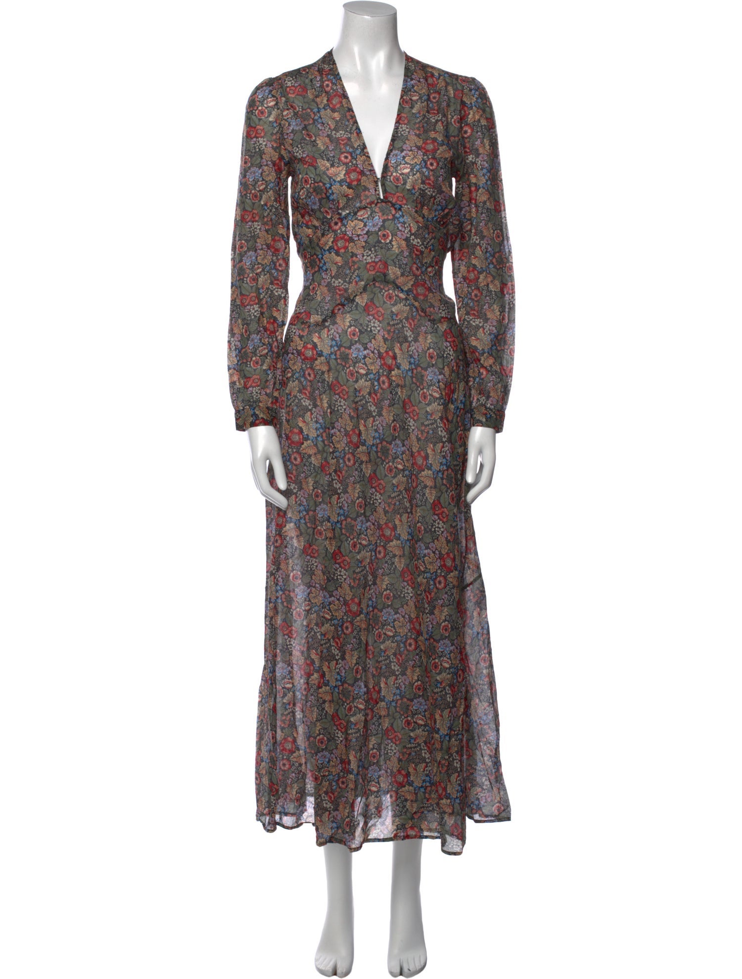 DÔEN Floral Print Long Dress w/ Tags