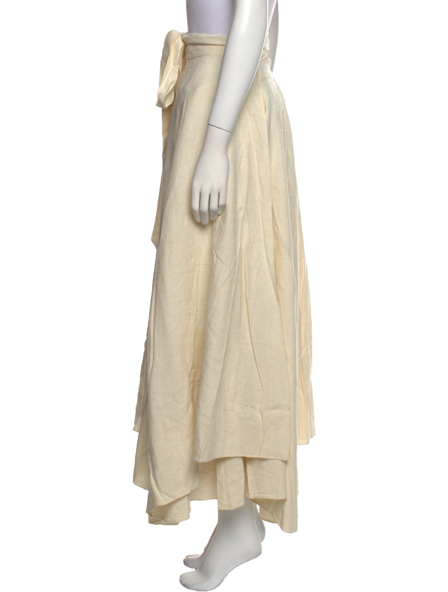 DÔEN Silk Midi Length Skirt