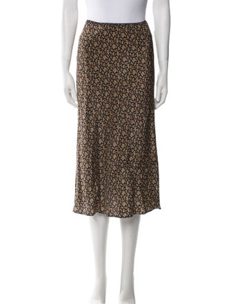 DÔEN Silk Knee-Length Skirt