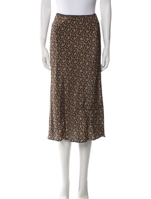 DÔEN Silk Knee-Length Skirt