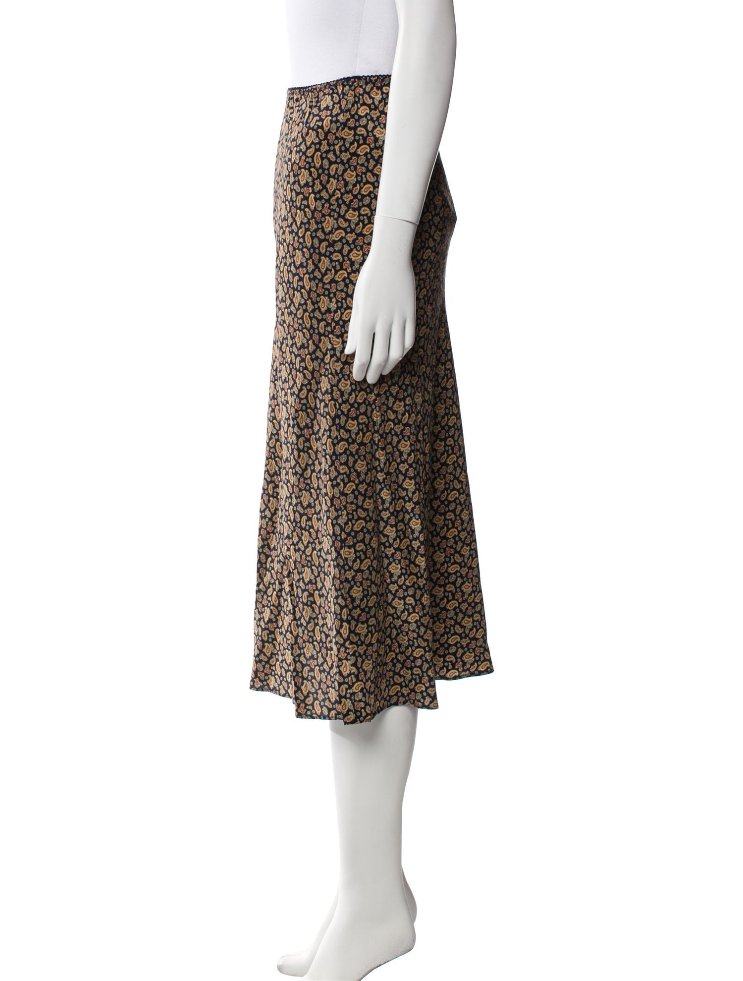 DÔEN Silk Knee-Length Skirt