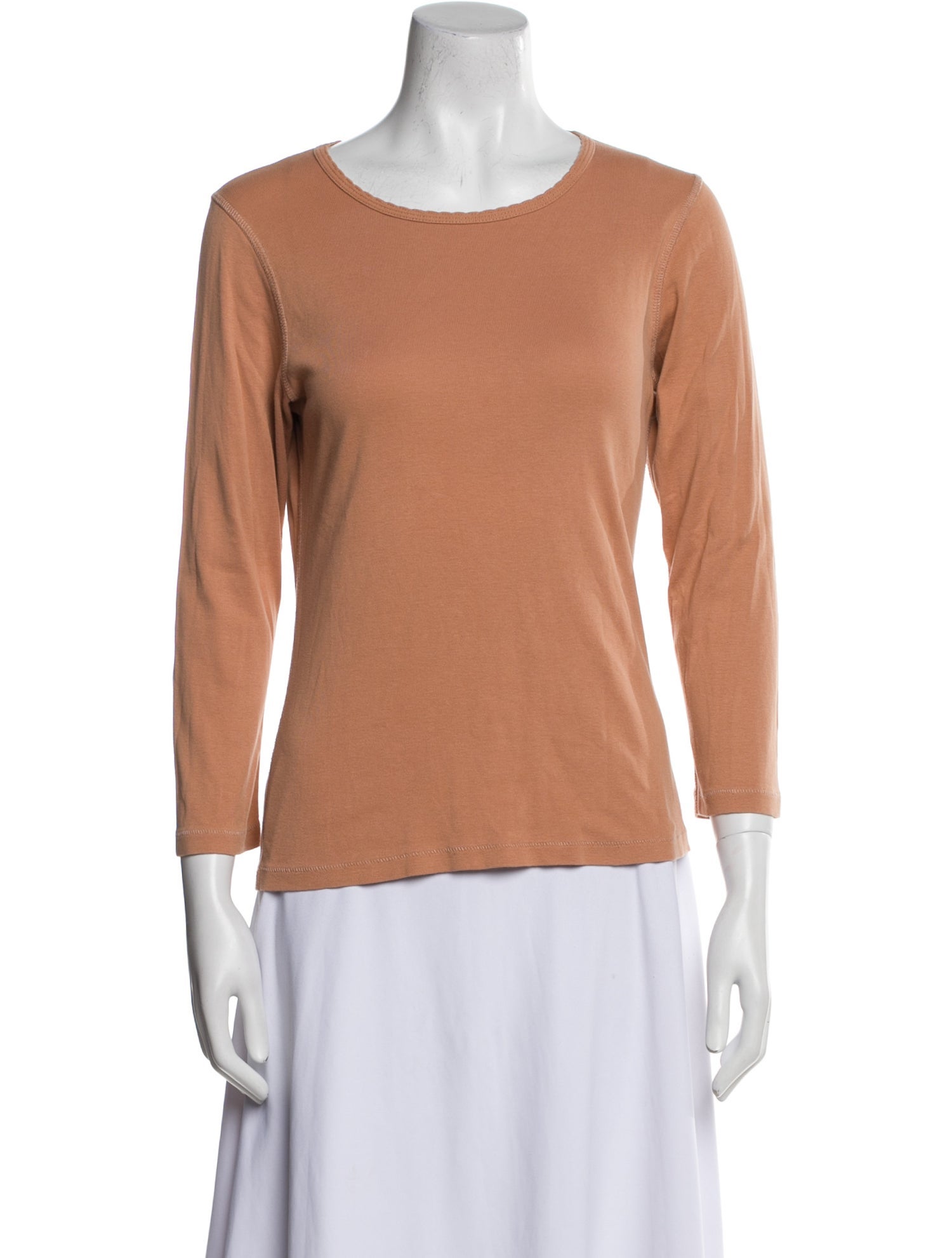 DÔEN Bateau Neckline Three-Quarter Sleeve Top