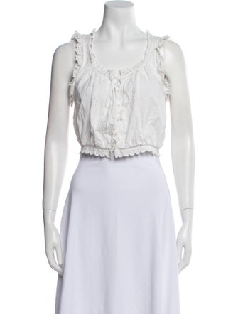 DÔEN Scoop Neck Sleeveless Crop Top