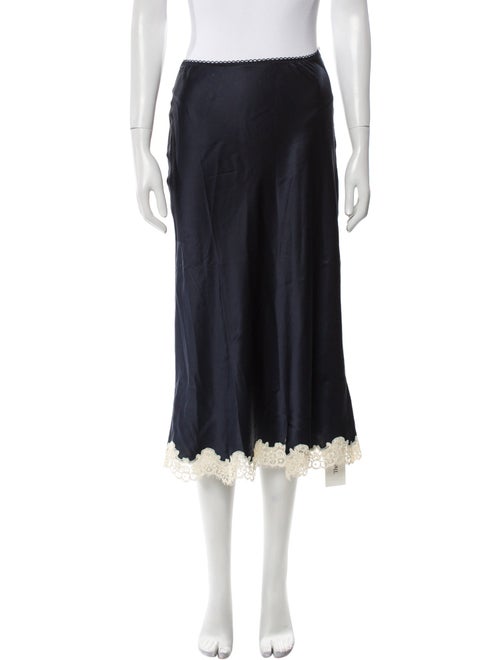 DÔEN Silk Midi Length Skirt