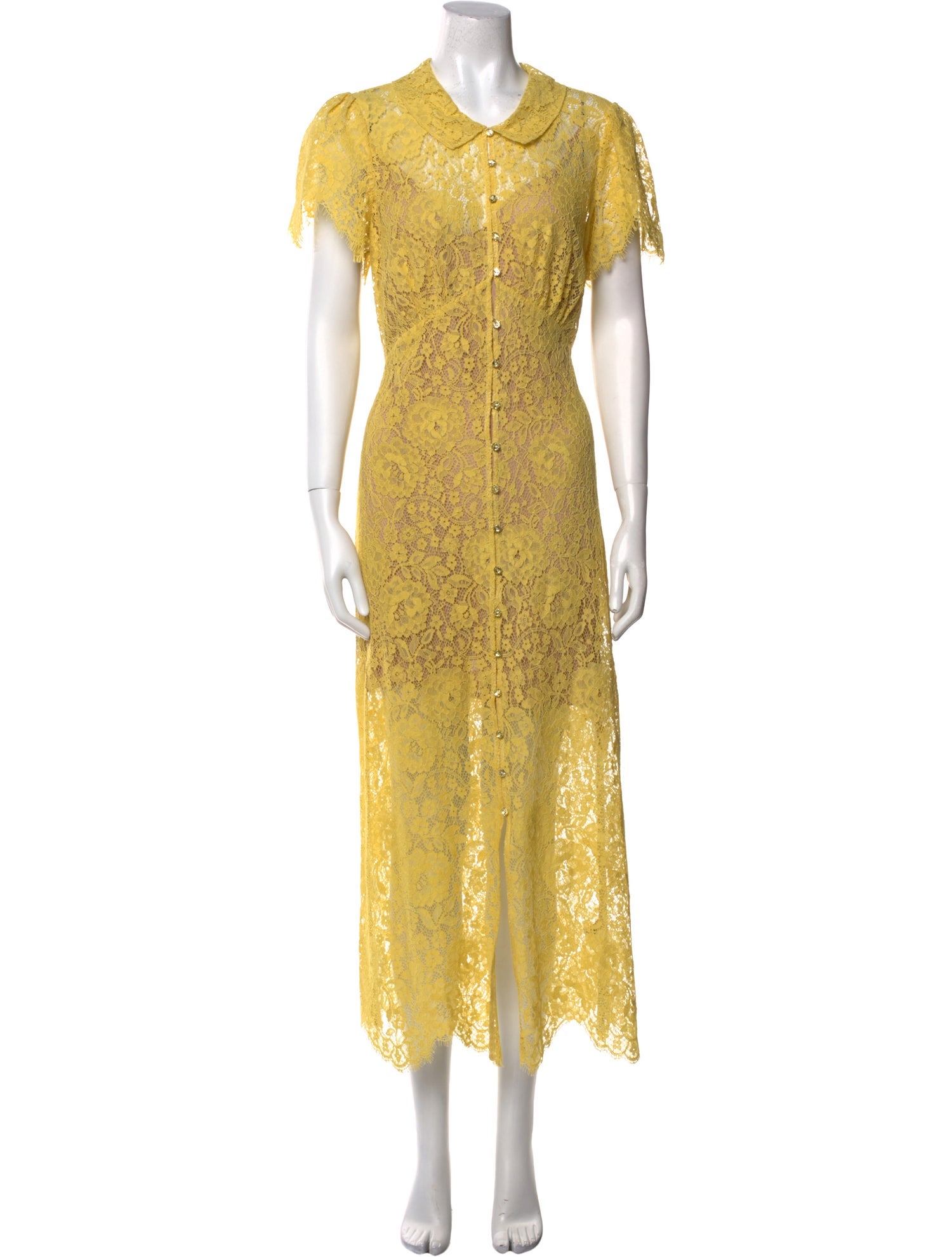 DÔEN Lace Pattern Long Dress