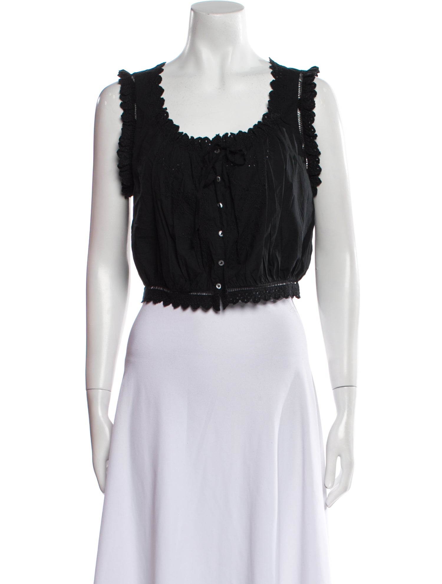 DÔEN Scoop Neck Sleeveless Crop Top