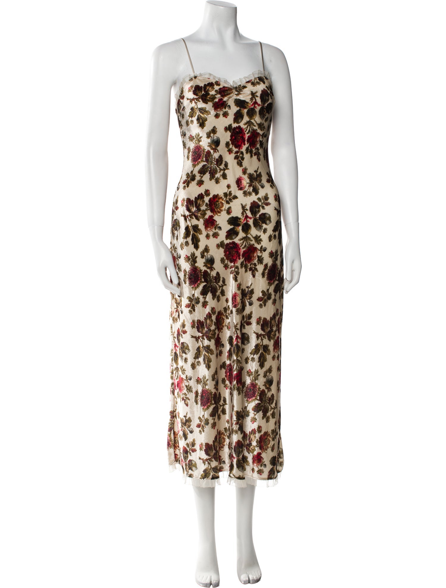 DÔEN Floral Print Midi Length Dress