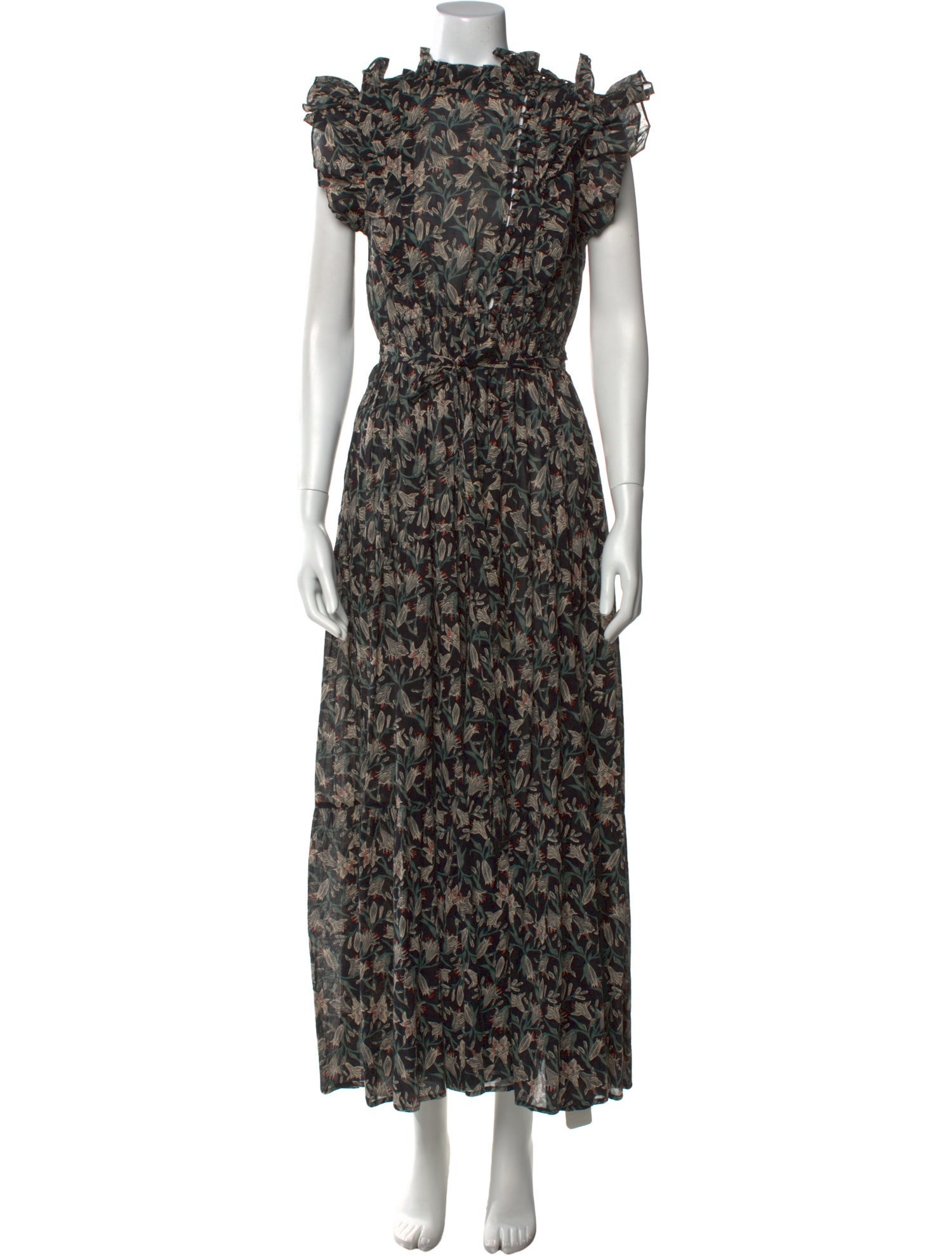 DÔEN Floral Print Long Dress