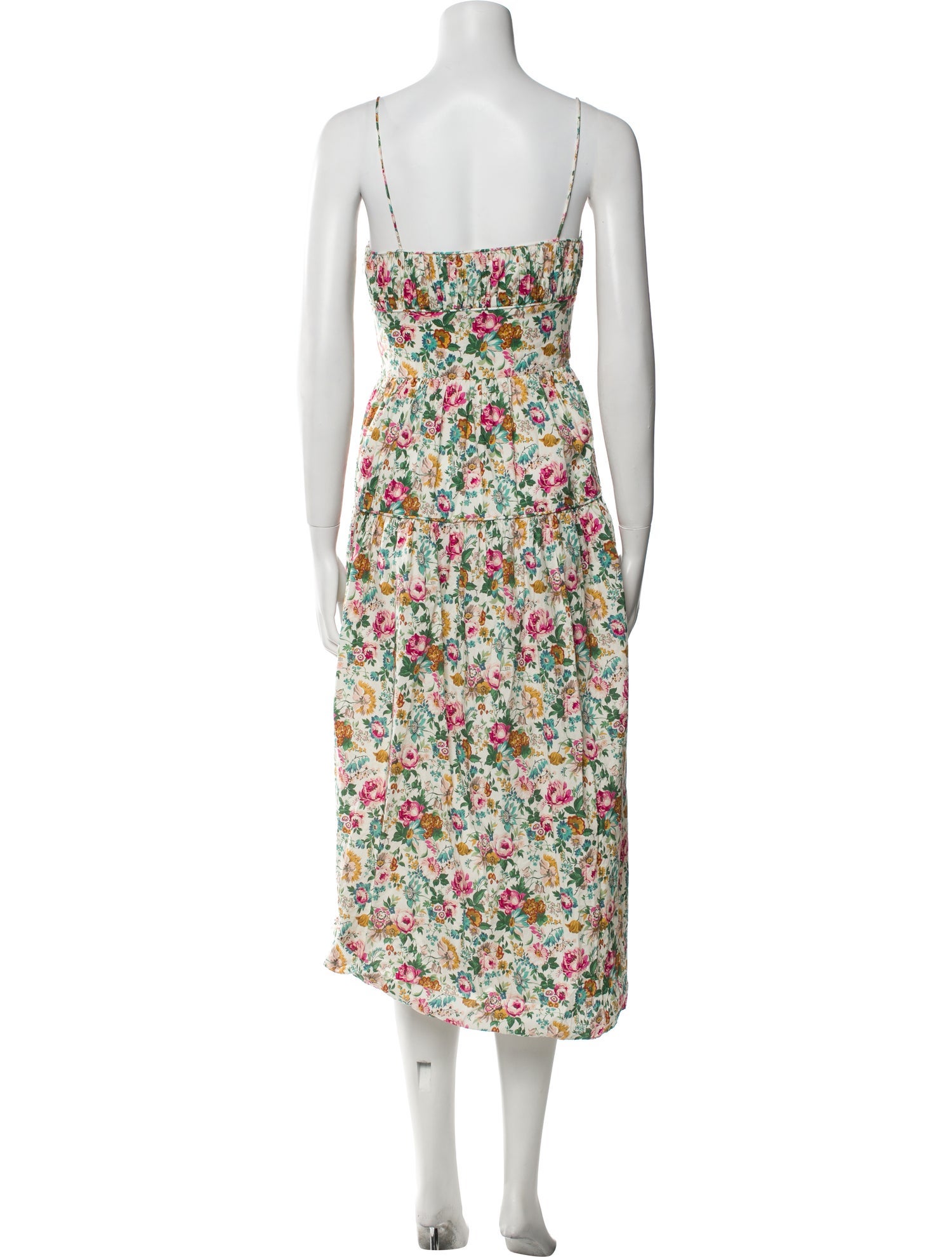 DÔEN Floral Print Midi Length Dress