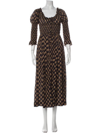 DÔEN Floral Print Long Dress