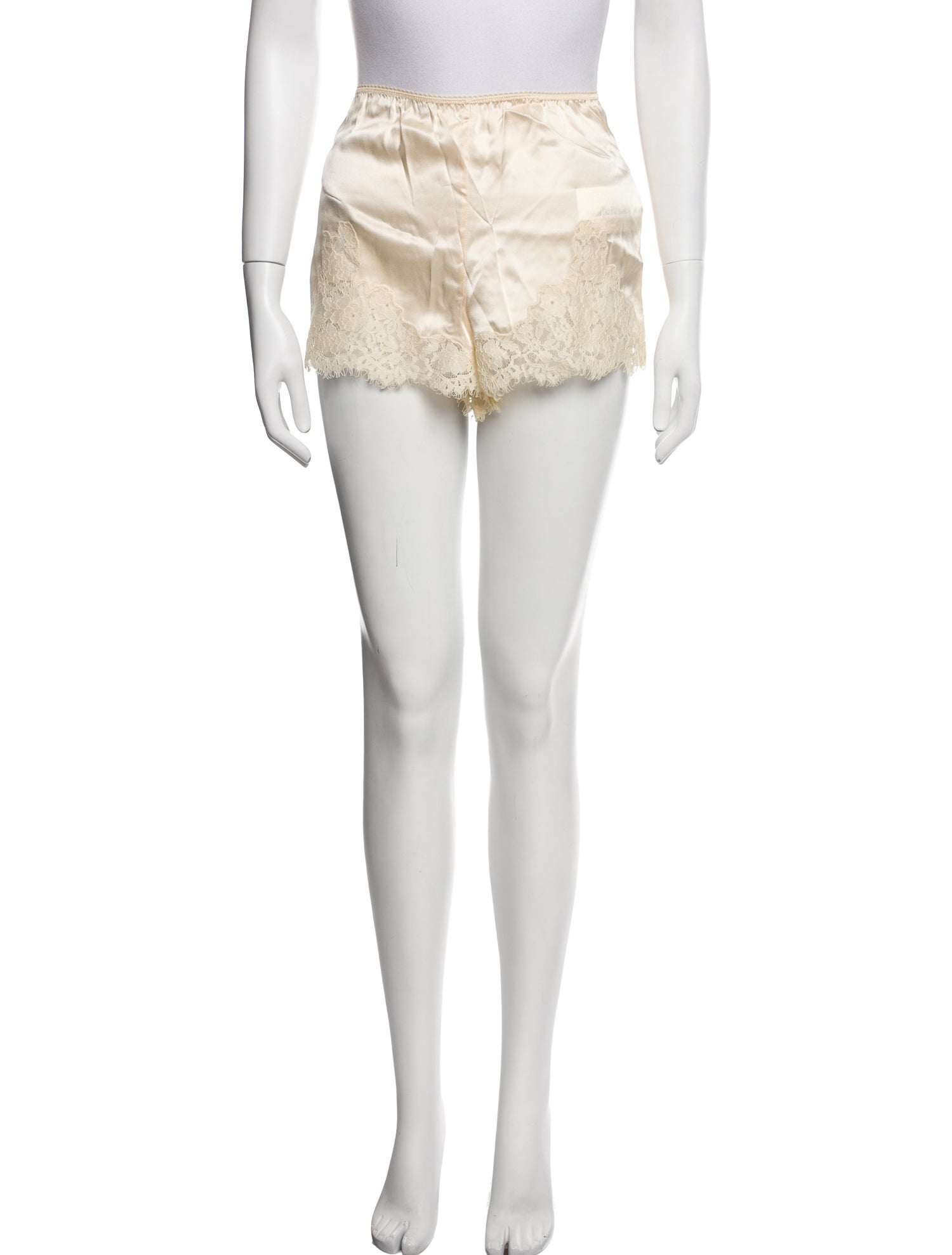 DÔEN Silk Lace Trim Embellishment Pajamas