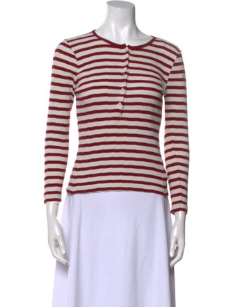 DÔEN Striped Crew Neck Top