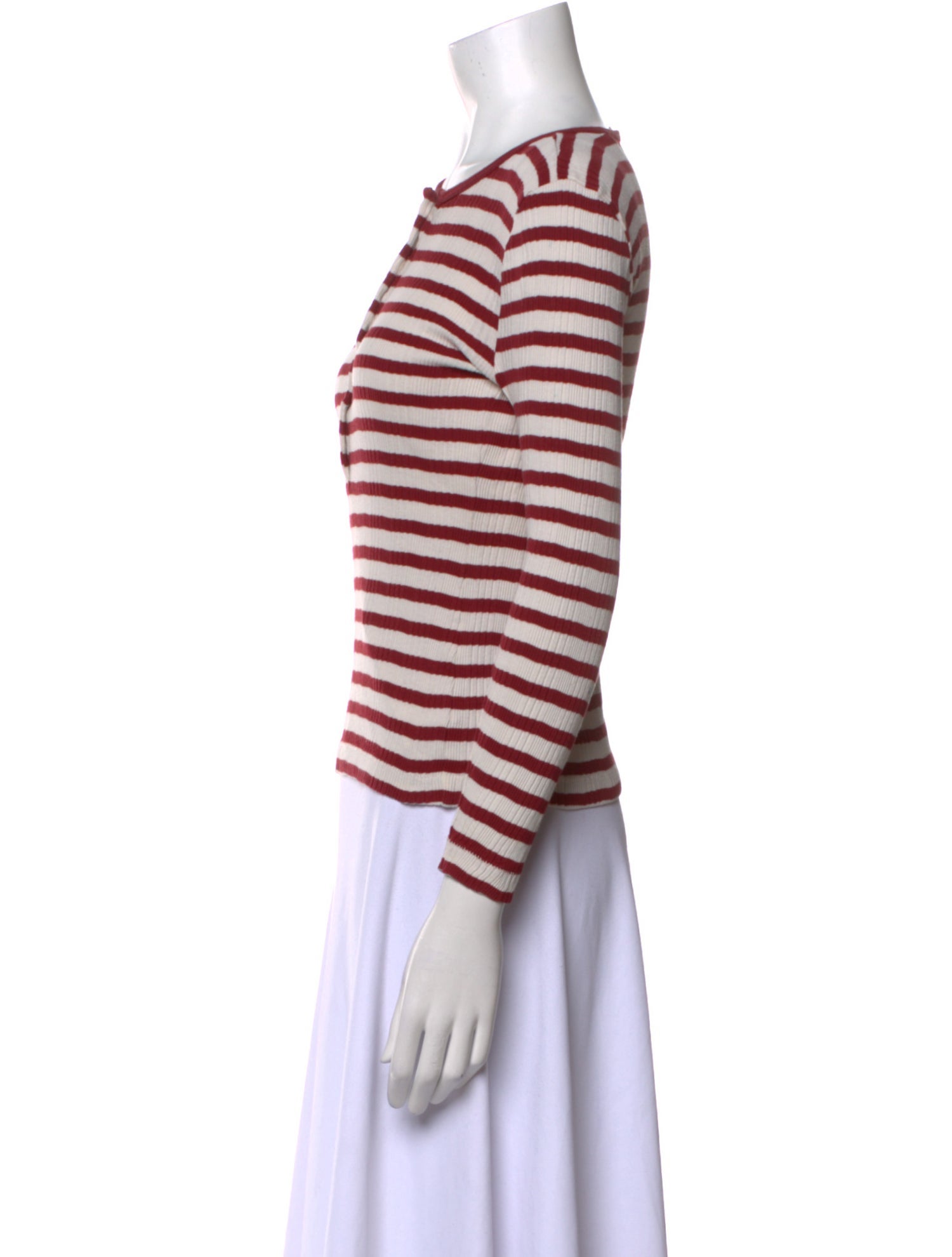 DÔEN Striped Crew Neck Top