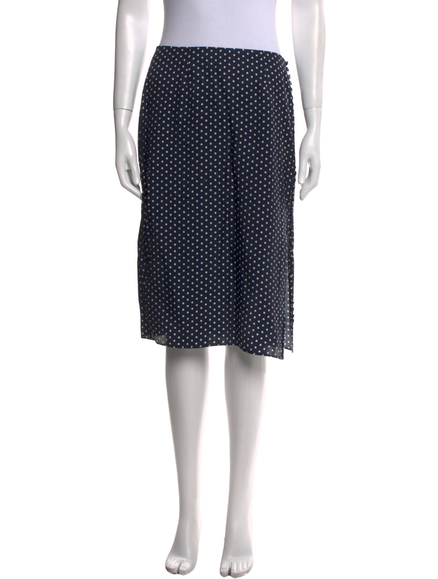 DÔEN Silk Knee-Length Skirt