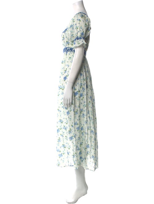 DÔEN Floral Print Midi Length Dress