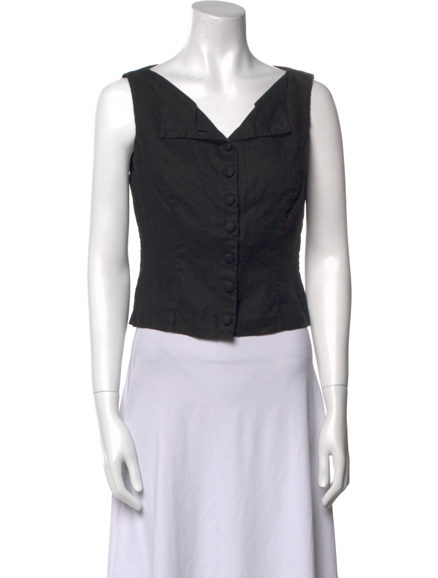 DÔEN V-Neck Sleeveless Crop Top