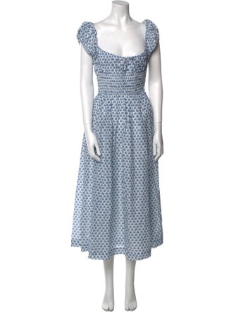 DÔEN Printed Midi Length Dress