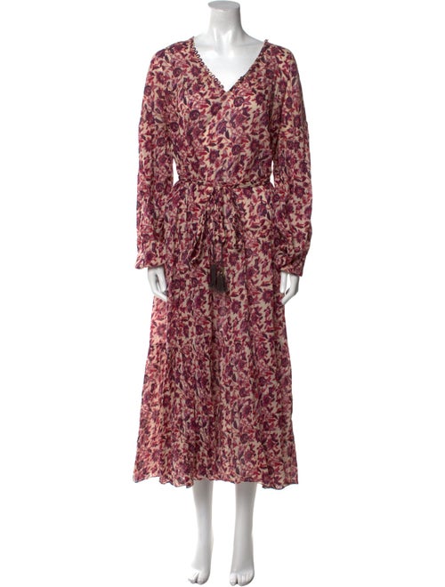 DÔEN Floral Print Midi Length Dress