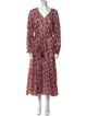 DÔEN Floral Print Midi Length Dress