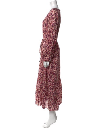 DÔEN Floral Print Midi Length Dress