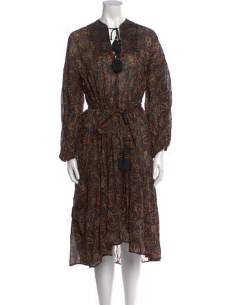 DÔEN Printed Knee-Length Dress