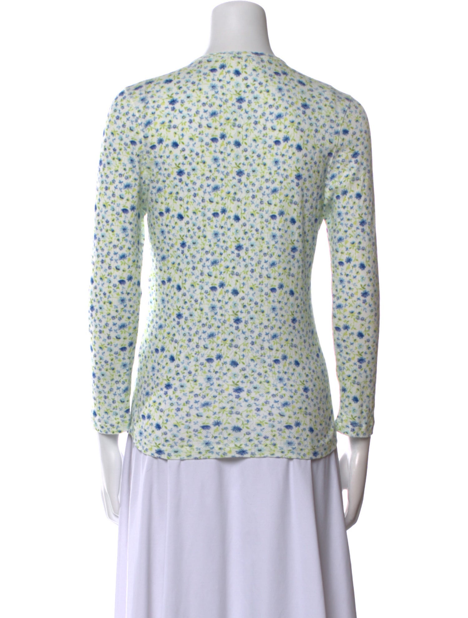 DÔEN Floral Print Crew Neck Top