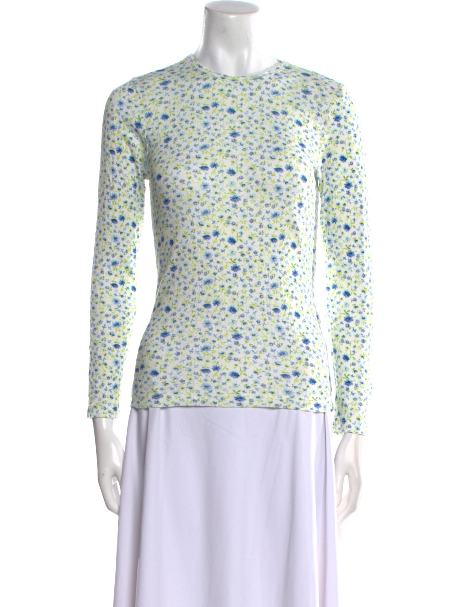 DÔEN Floral Print Crew Neck Top