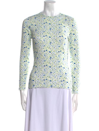 DÔEN Floral Print Crew Neck Top