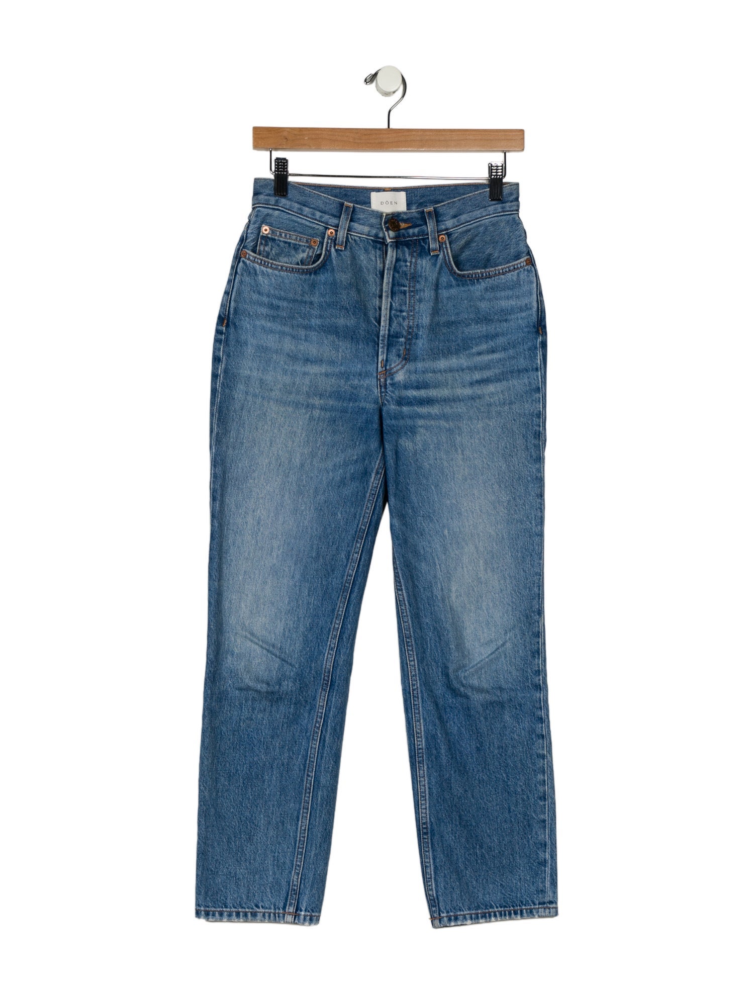 DÔEN High-Rise Straight Leg Jeans
