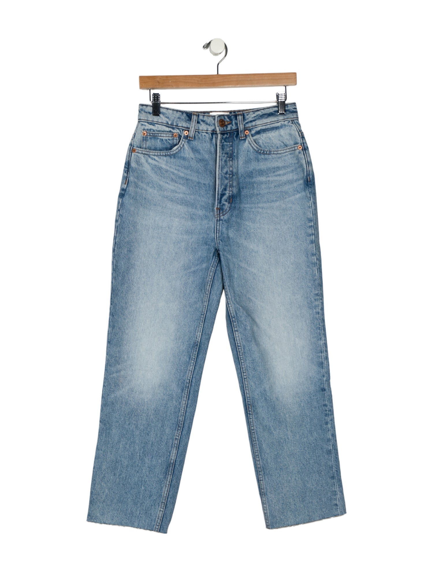 DÔEN High-Rise Straight Leg Jeans