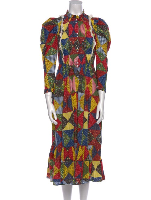 DÔEN Printed Midi Length Dress