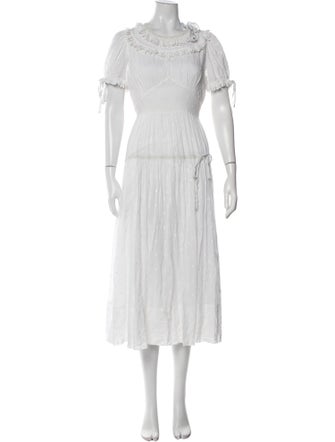 DÔEN Crew Neck Midi Length Dress