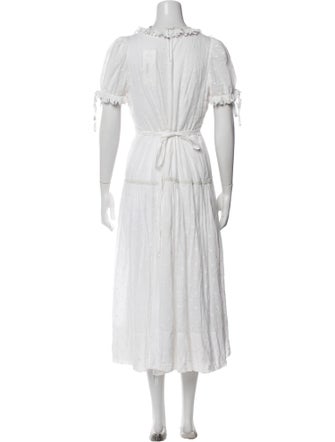 DÔEN Crew Neck Midi Length Dress